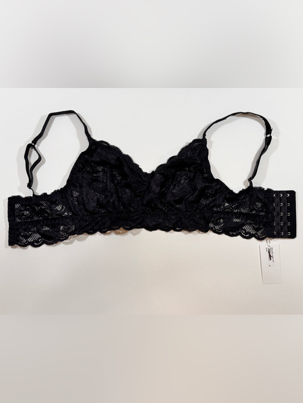 ⁠Cosabella Never Say Never Curvy Sweetie Hook Eye Lace Bralette Black Size Small - Picture 4 of 7